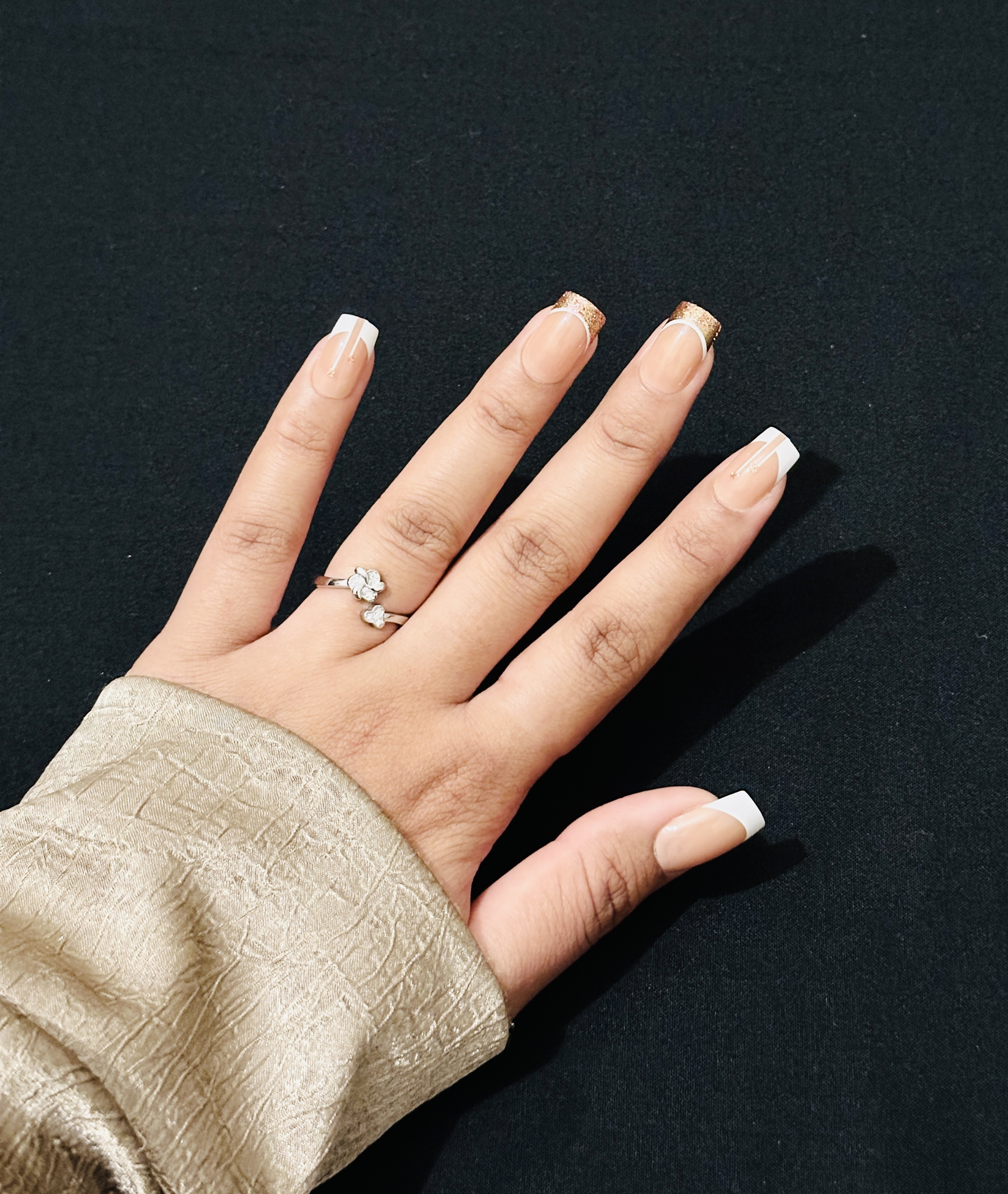 925 Sterling Silver Flower Adjustable Ring
